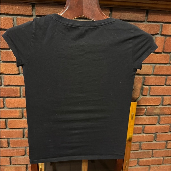 Armani Exchange Black Logo Scoop Neck Tee size S in like new condition - Picture 3 of 6